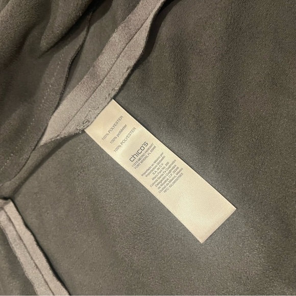 Chico’s Gray Suede Cardigan Jacket - Picture 3 of 7
